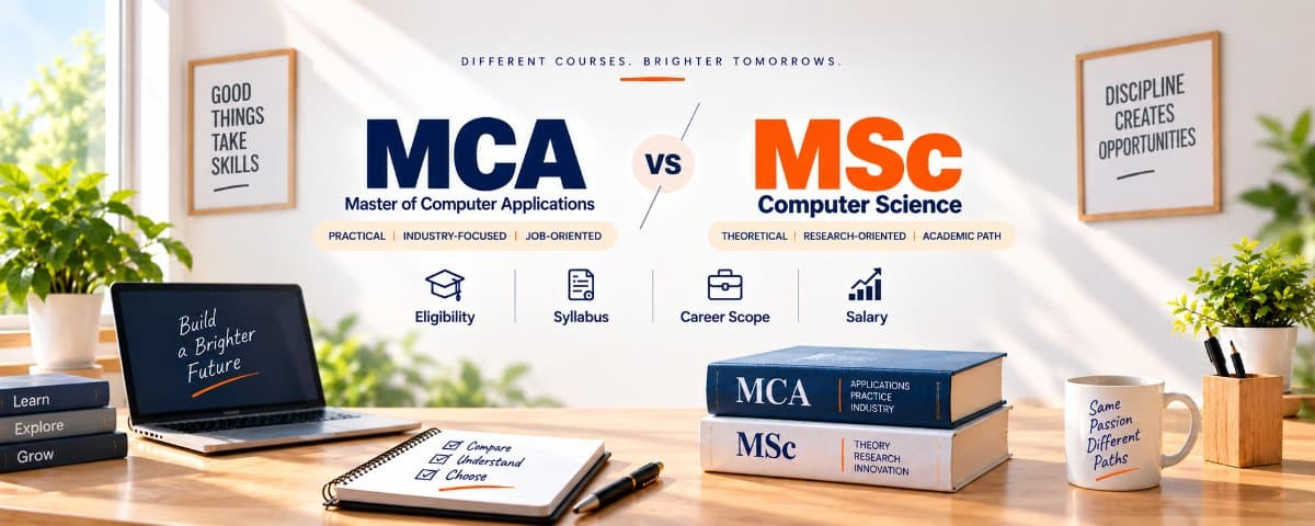 MCA vs MSc Computer Science: Eligibility, Syllabus, Career Scope, Salary & Which Course Should You Choose?