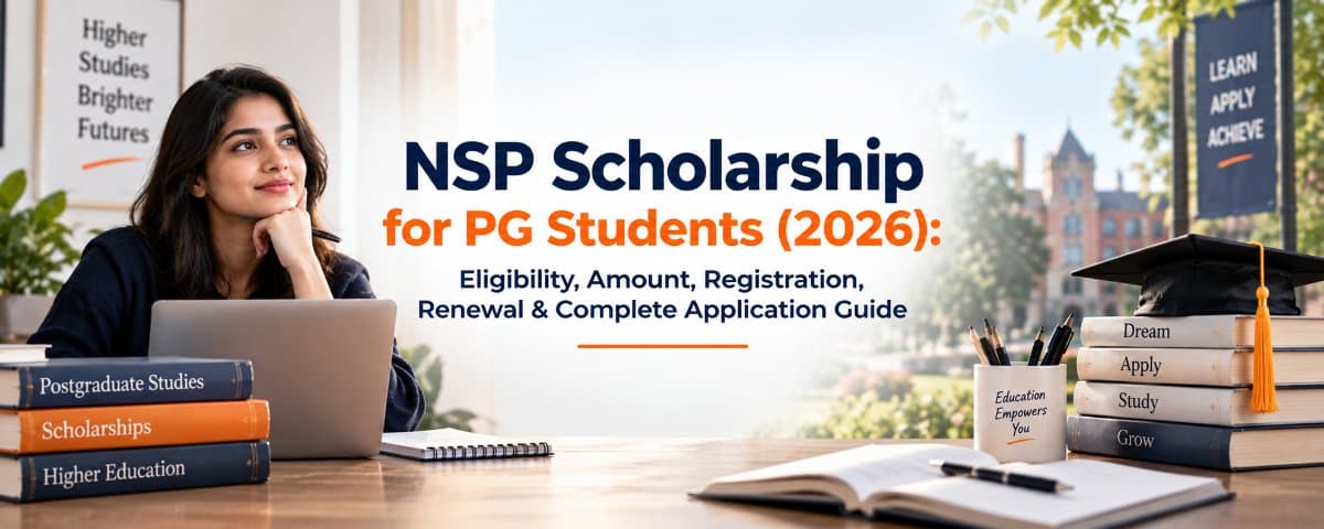 NSP Scholarship for PG Students (2026): Eligibility, Amount, Registration, Renewal & Complete Application Guide