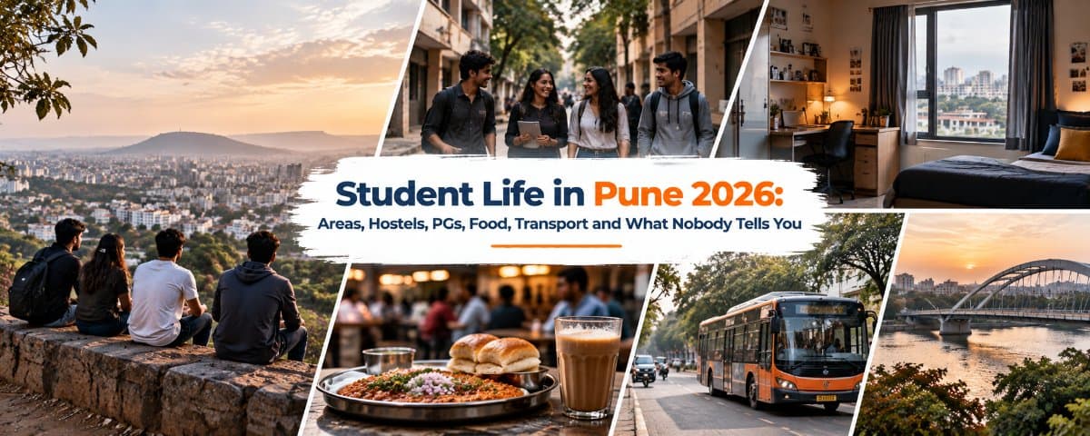 Student Life in Pune 2026: Areas, Hostels, PGs, Food, Transport and What Nobody Tells You