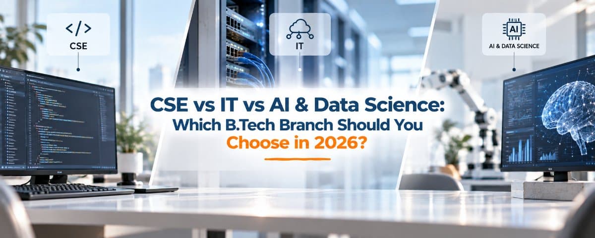 CSE vs IT vs AI & Data Science: Which B.Tech Branch Should You Choose in 2026?